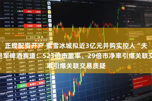 正规配资开户 蜜雪冰城拟近3亿元并购实控人“夫妻店”进军啤酒赛道:523倍市盈率、29倍市净率引爆关联交易质疑